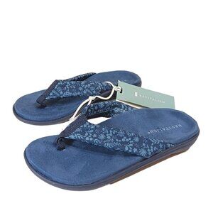 Revitalign Euphoria Sandals Womens 6D Wide Blue Orthopedic Comfort Thong New